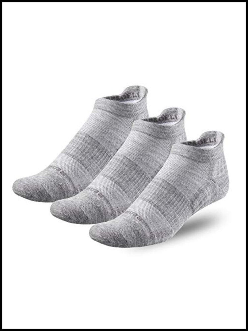 Merino Wool Athletic No Show Socks 3 Pairs Lightweight Running